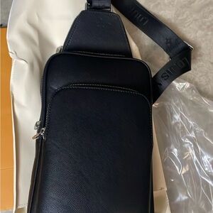 Men's Black Sling Bag